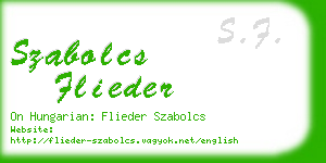 szabolcs flieder business card